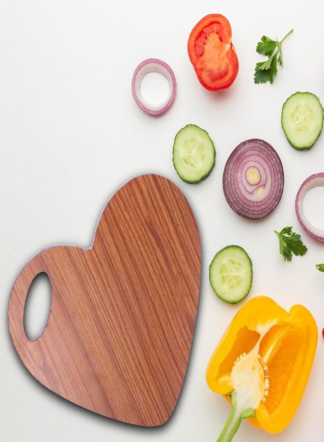 Arkit Handcrafted Heart shape Wooden Chopping Board/Cutting Board/Serving Board, Plate for Vegetables, Fruits & Cheese | Long-Lasting & Eco-Friendly Kitchen Cutting Board | Medium (13.5 x 12.5 inches) - Image 1